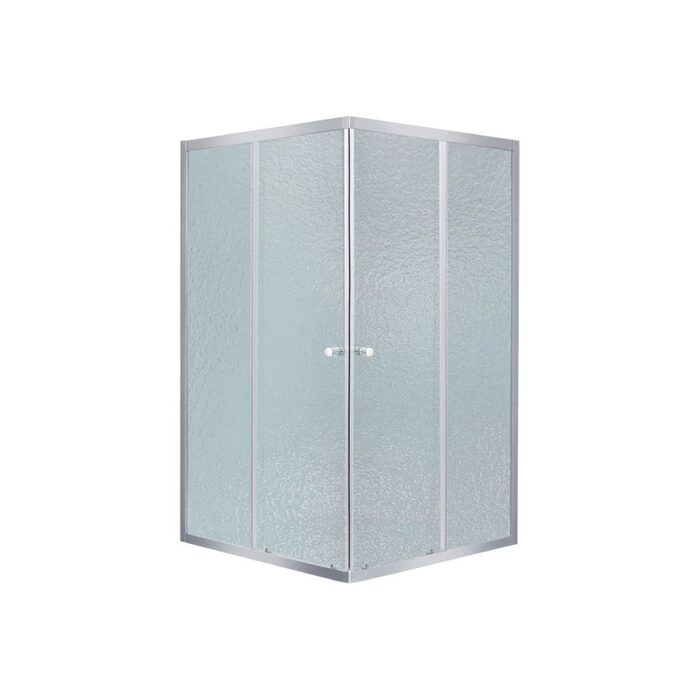 Lidz Wawel SC80x80.SAT.LOW.FR Душова кабіна квадратна, скло Frost 4 мм + Lidz Душовий піддон KAPIELKA ST80x80х14