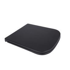 Сидіння для унітаза Qtap Tern 420х340х35 мм, Matt Black, з мікроліфтом, Slim Duroplast, Quick Release QT99HY2322MB