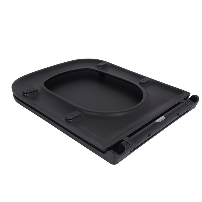 Сидіння для унітаза Qtap Tern 420х340х35 мм, Matt Black, з мікроліфтом, Slim Duroplast, Quick Release QT99HY2322MB