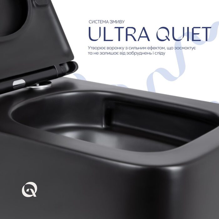 Унітаз підвісний Qtap Gemini безободковий з сидінням Soft-close QT2533076EUQMB