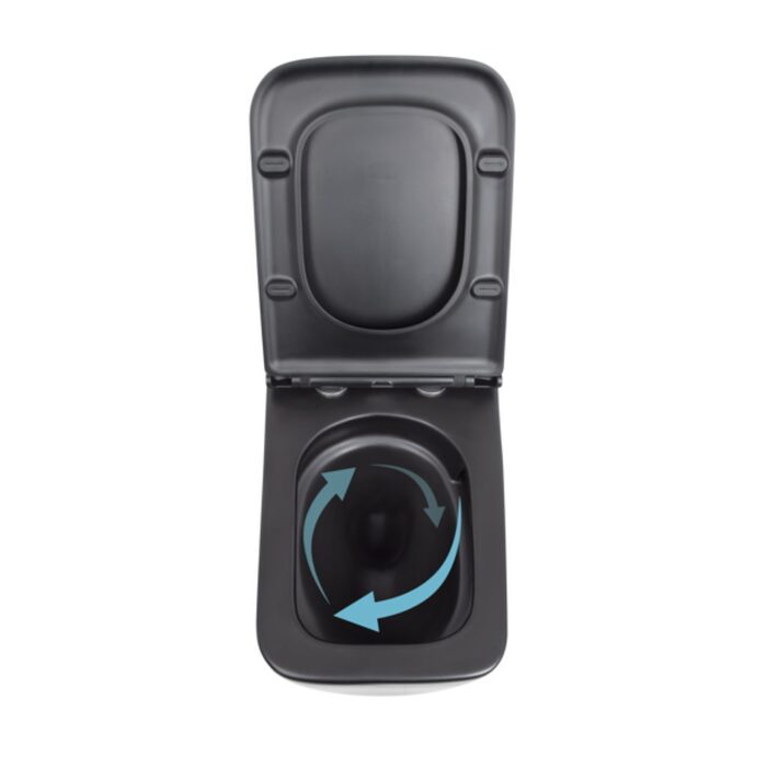 Унітаз підвісний Qtap Gemini безободковий з сидінням Soft-close QT2533076EUQMB