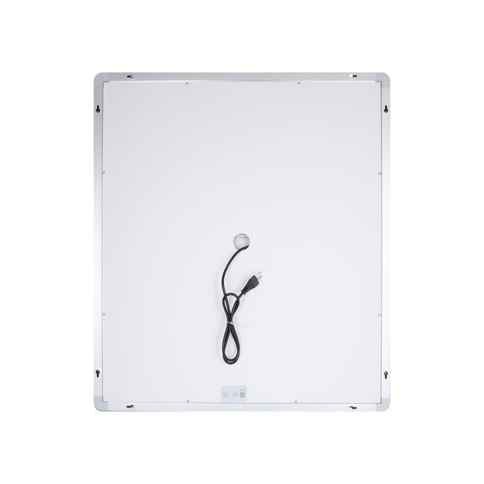 Дзеркало Qtap Mideya 700х800 з LED-підсвічуванням Touch, з антизапотіванням, з годинником, димером, рег. яскравості QT2078DCF7080W