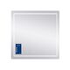 Дзеркало Qtap Mideya 800x800 з LED-підсвічуванням Touch, з антизапотіванням, з годинником, димером, рег. яскравості QT2078NCF8080W