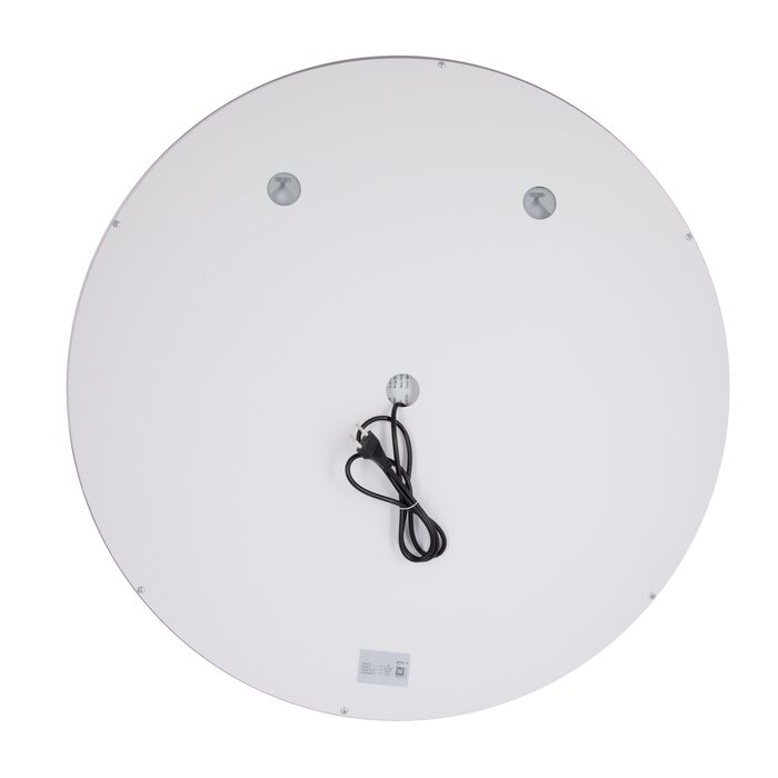 Дзеркало Qtap Mideya R800 з LED-підсвічуванням Touch, з антизапотіванням, з годинником, димером, рег. яскравості QT2078NCR8080W