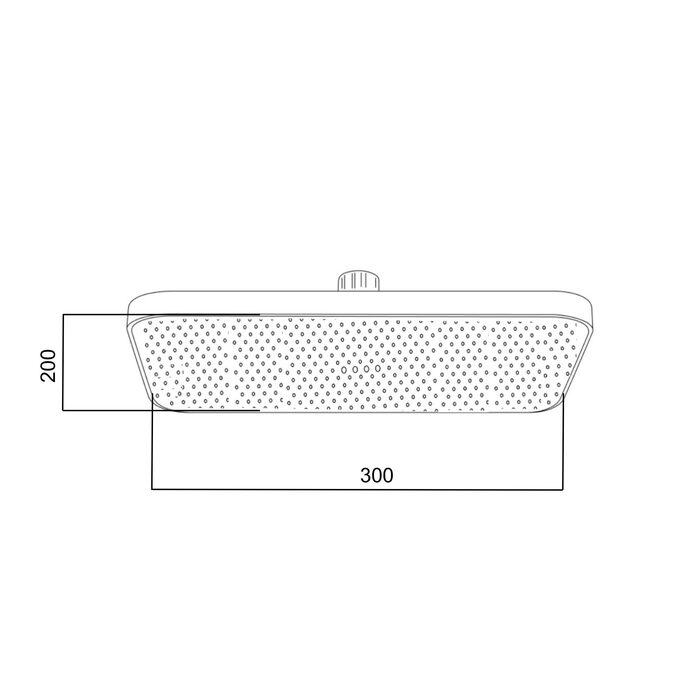Лійка для верхнього душу Qtap Hlavova 300x200 мм прямокутна QTHLA107BLM45783 Black Matt