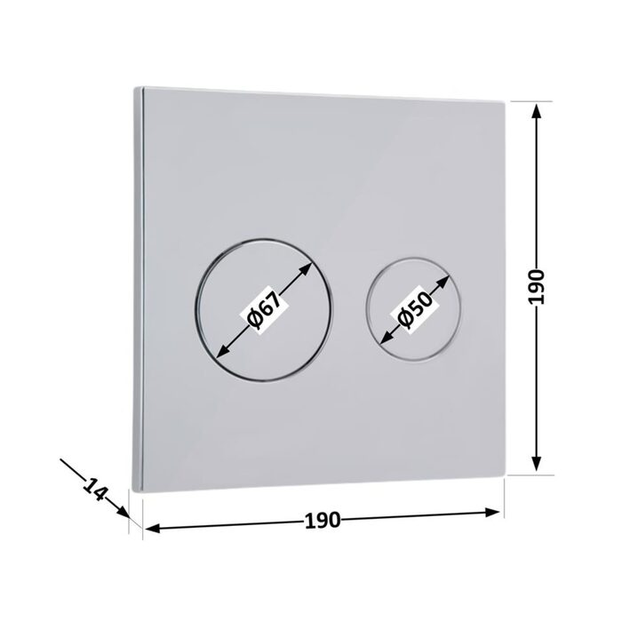 Панель змиву для унітаза Qtap Nest Uni QT0211P01V1009CRM