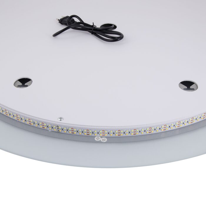 Дзеркало Qtap Taurus R600 з LED-підсвічуванням Touch, з антизапотіванням, з димером, рег. темп. кольору (3000-6500K) QT2478R607