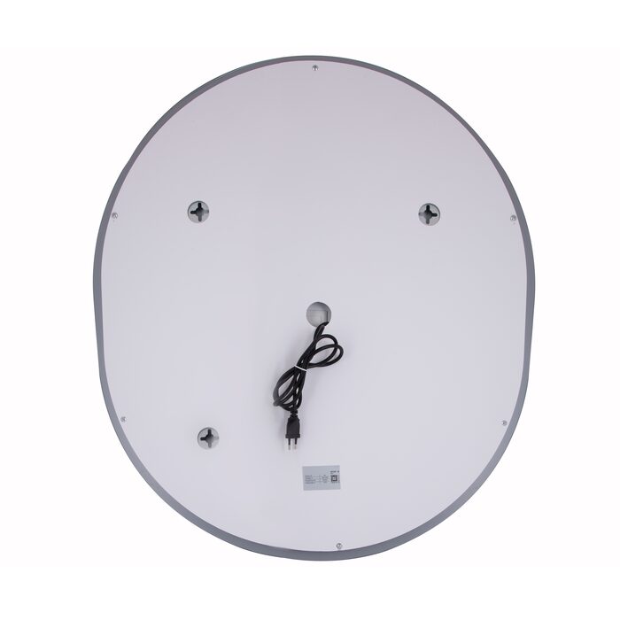 Дзеркало Qtap Gemini 800х700 з LED-підсвічуванням Touch, з антизапотіванням, з димером, рег. темп. кольору (3000-6500K) Reverse QT2578R8070
