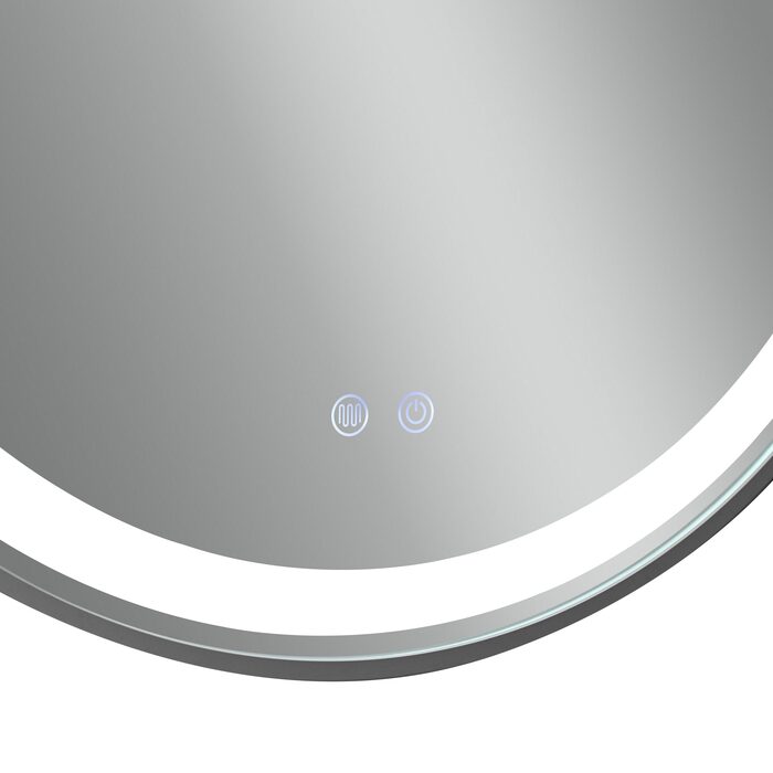 Дзеркало Qtap Gemini 800х700 з LED-підсвічуванням Touch, з антизапотіванням, з димером, рег. темп. кольору (3000-6500K) Reverse QT2578R8072B