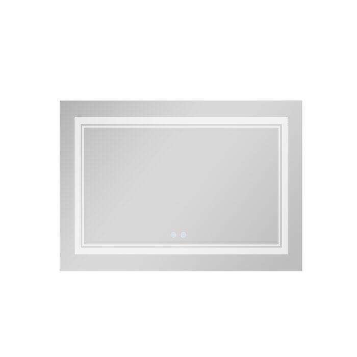 Дзеркало Qtap Cardinal 1200х800 з LED-підсвічуванням Touch, з антизапотіванням, з димером, рег. темп. кольору (3000-6500K) QT0478C12080