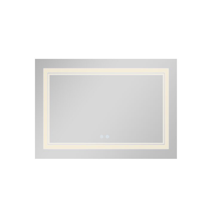Дзеркало Qtap Cardinal 1200х800 з LED-підсвічуванням Touch, з антизапотіванням, з димером, рег. темп. кольору (3000-6500K) QT0478C12080