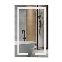 Дзеркало Lidz Kubis 500х800 з LED-підсвічуванням Touch, з антизапотіванням, з димером, рег. яскравості LD78LF9365080