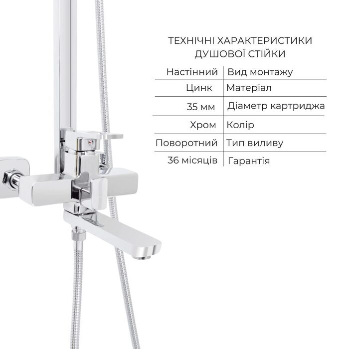 Набір змішувачів Wawel 001 + Wawel 1030 Chrome