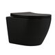 Унітаз підвісний Qtap Robin New Ultra Quiet безобідковий з сидінням Soft-close MATT BLACK QT13332381АSMB