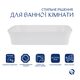 Раковина накладна Qtap Virgo N прямокутна без донного клапана WHITE QT18116308W