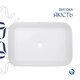 Раковина накладна Qtap Virgo N прямокутна без донного клапана WHITE QT18116308W