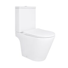 Унітаз підлоговий Qtap Dove Rimless безобідковий з сидінням Soft-close WHITE QT06228380BW