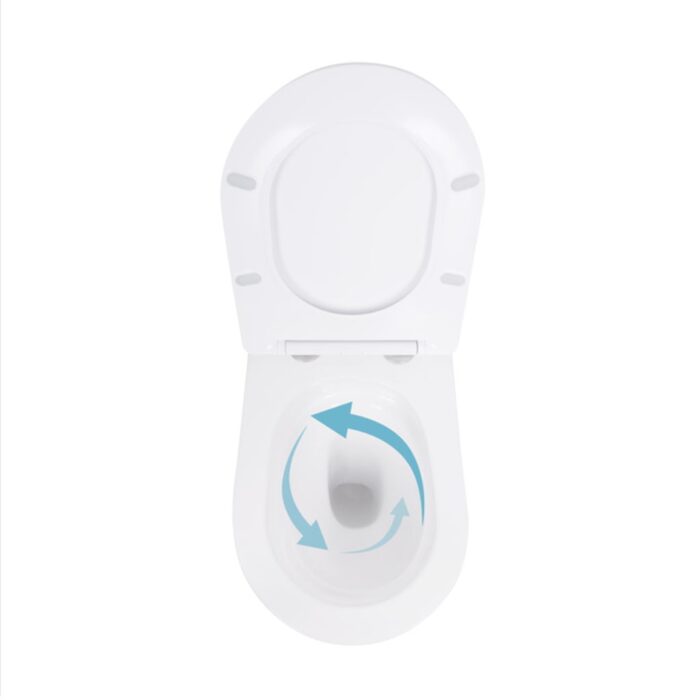 Унітаз підвісний Qtap Robin Ultra Quiet безобідковий з сідінням Soft-close 520x365x365 мм WHITE