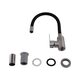 Змішувач для кухні Brinex Pure 015F3 з гнучким виливом   Nickel/Black BRIPUR015F3NKB