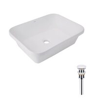 Комплект Qtap Scorpio: Раковина врізна прямокутна 510х390х145 мм White + Донний клапан PU02