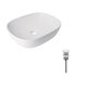 Комплект Qtap Aquarius: Раковина накладна прамокутна 470x380x120 мм White + Донний клапан PU02