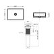 Комплект Qtap Tern: Раковина накладна прамокутна 610x350x135 мм WHITE + Донний клапан PU02
