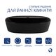 Комплект Qtap Scorpio: Раковина накладна овальна 500x380x120 мм Matt Black + Донний клапан PU03