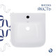 Комплект Qtap Crow: Раковина напольна моноблок 445x420x840 мм White + Донний клапан PU02O