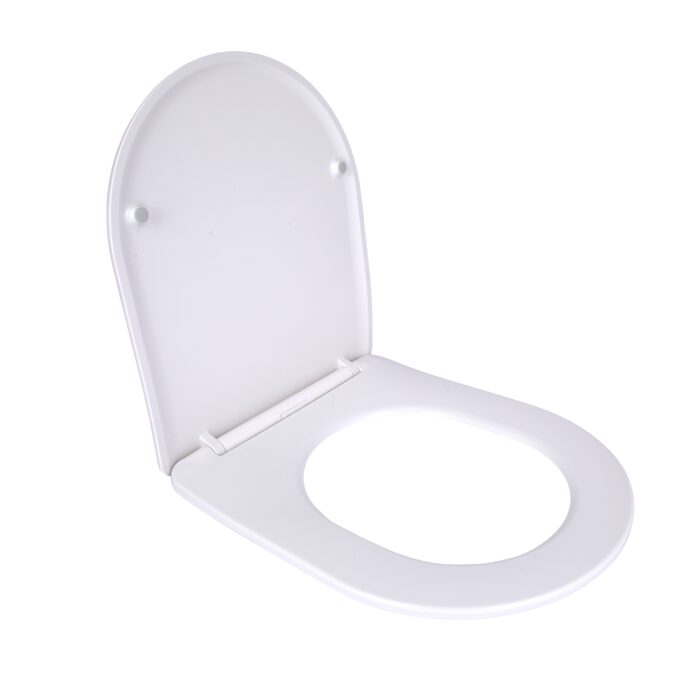 Сидіння для унітаза підлогового (Dove) 425×363×30 мм, White, з мікроліфтом, Slim Duroplast, Quick Release QT06228380BW3 Qtap