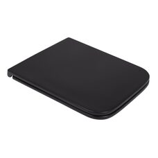 Сидіння для унітаза (Gemini) 435x357x37 мм, Matt Black, з мікроліфтом, Slim Duroplast, Quick Release QT99HY2312MB Qtap