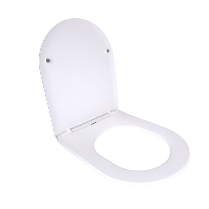 Сидіння для унітаза підлогового (Grand) 560×363×30 мм, White, з мікроліфтом, Slim Duroplast, Quick Release QT26228301W3 Qtap