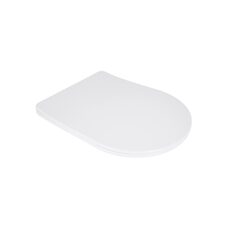 Сидіння для унітаза підлогового (Vlasta) 560×363×30 мм, White, з мікроліфтом, Slim Duroplast, Quick Release QT28228300W3 Qtap