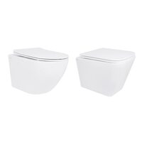 Акційний набір: Унітаз підвісний Jay Ultra Quiet QT07335177W 485х360х320 + Tern Ultra Quiet QT17332303ASW 490x365x325