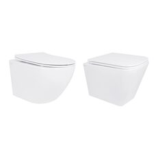 Акційний набір: Унітаз підвісний Jay Ultra Quiet QT07335177W 485х360х320 + Tern Ultra Quiet QT17332303ASW 490x365x325
