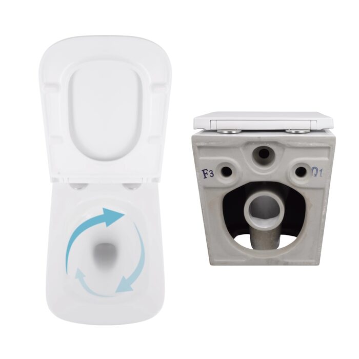Акційний набір: Унітаз підвісний Jay Ultra Quiet QT07335177W 485х360х320 + Tern Ultra Quiet QT17332303ASW 490x365x325