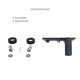 Комплект Qtap Slavonice Black Matt: Змішувач  QTROB4060102B + Шланг QTHADPVCSQ160B + Лійка QTRUC125BLM45951