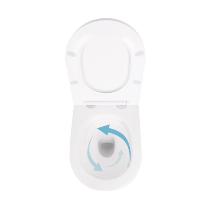 Унітаз підвісний Qtap Scorpio безободковий Ultra Quiet з сидінням Soft-close QT14332380ASW