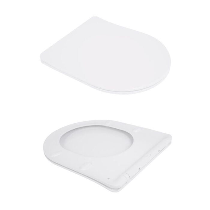 Унітаз підвісний Jay Rimless 485×360×320 мм, White, з сидінням Slim Duroplast/ Soft-close/ Quick Relase QT07335177RW Qtap