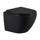 Унітаз підвісний Qtap Jay Ultra Quiet 485х360х320 мм, Matt Black, сидінням Slim Duroplast/ Soft-close/ Quick Relase QT07335177MB