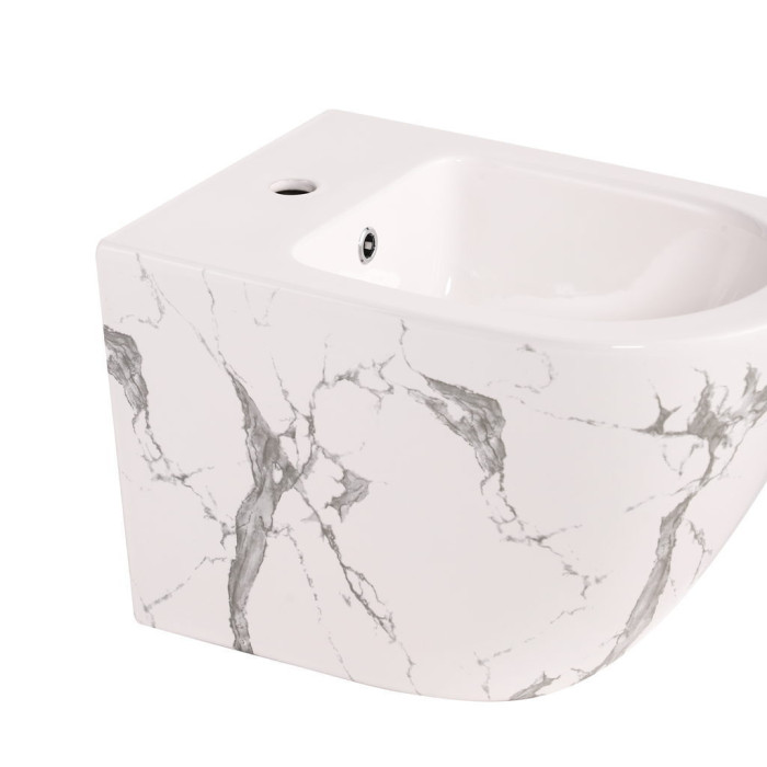 Біде підвісне Qtap Robin 515x370x350 мм, Marble QT13551381GMR