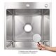 Lidz Handmade H5050H Мийка для кухні інтегрована Decor Honeycomb 2,5/0,5 мм LDH5050DEC48365