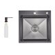 Lidz Handmade H5050HB Мийка для кухні інтегрована Decor Black PVD Honeycomb 2,5/0,5 мм LDH5050BDECPVD48369