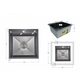 Lidz Handmade H5050HB Мийка для кухні інтегрована Decor Black PVD Honeycomb 2,5/0,5 мм LDH5050BDECPVD48369