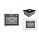 Lidz Handmade H6050HB Мийка для кухні інтегрована Decor Black PVD Honeycomb 2,5/0,5 мм LDH6050BDECPVD48371