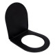 Сидіння для унітаза Qtap (Robin 490) 425x363x50 мм, Matt Black, з мікроліфтом Slim Duroplast, Quick Release QTSC179MB48676