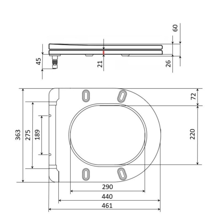 Qtap Сидіння для унітаза (Robin 520, Scorpio 520) 465x363x60 мм, White, з мікроліфтом, Slim Duroplast, MagLock QTSC179W48916