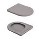 Унітаз підвісний Qtap Robin Ultra Quiet 520×365×340 мм, Stone grey, з сидінням Slim Duroplast / Soft-close / Quick Release QTROB26SG48996