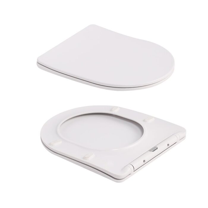Унітаз підвісний Qtap Robin Ultra Quiet 520×365×340 мм, Marble, з сидінням Slim Duroplast / Soft-close / Quick Release QTROB26MR48998