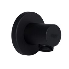 Акційний набір Qtap 1+1=3: Підключення для шлангу Spojeni Matt Black, округле QTCRBB030
