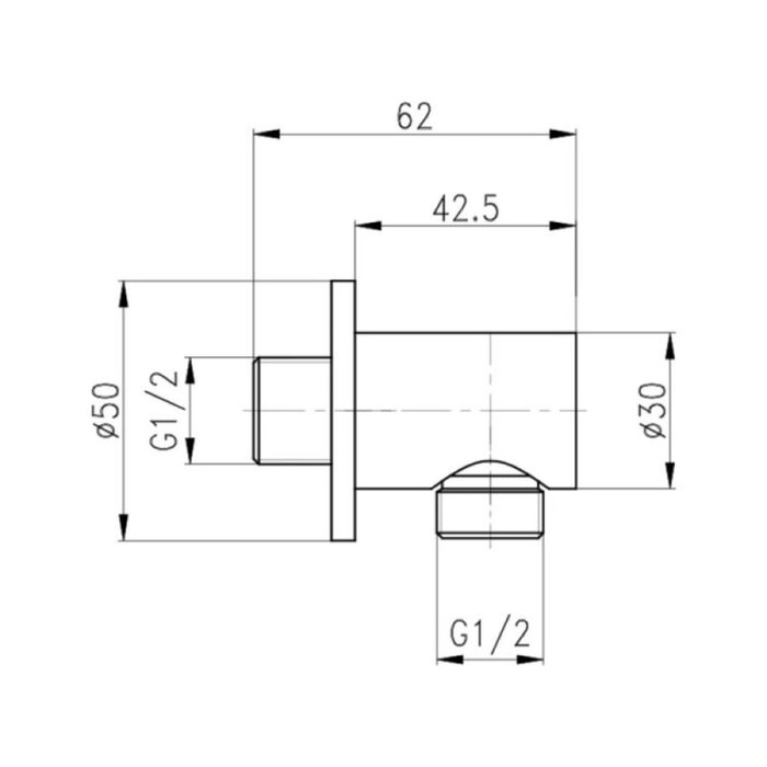 Акційний набір Qtap 1+1=3: Підключення для шлангу Spojeni Matt Black, округле QTCRBB030